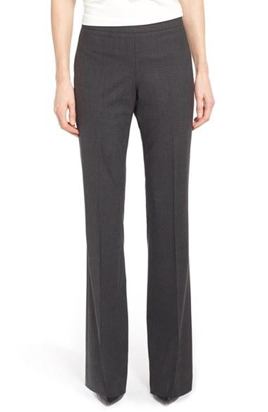 Women's Boss Tulea Bootcut Stretch Wool Suit Trousers - Grey