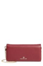 Women's Celine Dion Adagio Leather Crossbody Wallet - Red