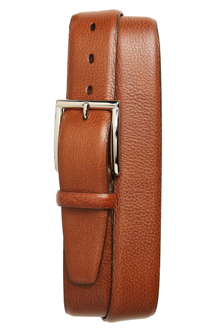 Men's Torino Calfskin Leather Belt - Brandy