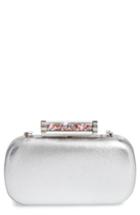 La Regale Crystal Tube Clasp Clutch - Metallic