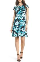 Women's Michael Michael Kors Springtime Floral Cutout Dress - Blue