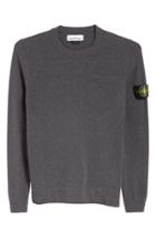Men's Stone Island Terry Knit Crewneck Sweatshirt - Grey