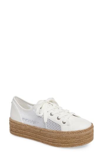 Women's Steve Madden Mars Platform Sneaker .5 M - White