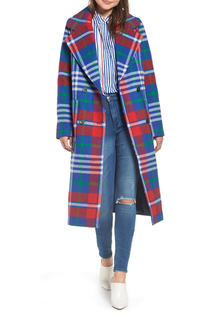 Women's Tommy Jeans Long Plaid Coat
