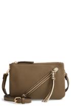 Sondra Roberts East/west Faux Leather Crossbody Bag - Grey