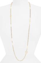 Women's Tory Burch Rosary Long Imitation Pearl Link Necklace