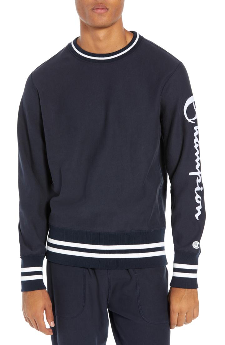 Men's Champion + Todd Snyder Crewneck Sweatshirt - Blue
