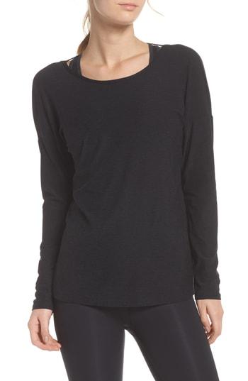Women's Beyond Yoga Moonrise Back Cutout Pullover - Black