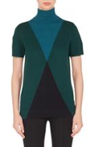 Women's Akris Punto Wool & Cashmere Argyle Sweater - Green