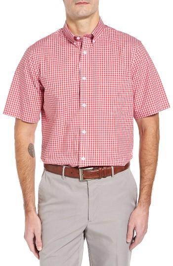 Men's Nordstrom Men's Shop Smartcare(tm) Gingham Sport Shirt - Red