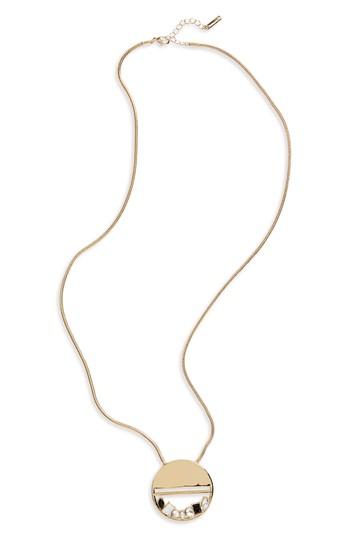 Women's Loren Olivia Opal & Crystal Circle Pendant Necklace