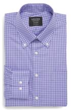 Men's Nordstrom Men's Shop Traditional Fit Non-iron Gingham Dress Shirt .5 - 34 - Purple
