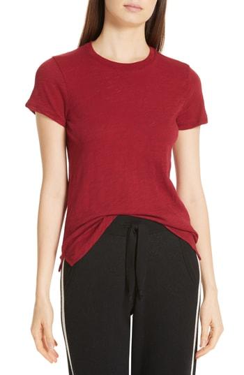 Women's Atm Anthony Thomas Melillo 'schoolboy' Cotton Crewneck Tee - Red