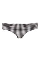 Women's Topshop Gingham Maternity Bikini Bottoms Us (fits Like 10-12) - Black