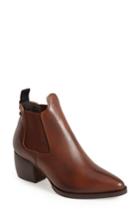 Women's Topshop 'margot' Leather Ankle Bootie .5us / 42eu - Brown