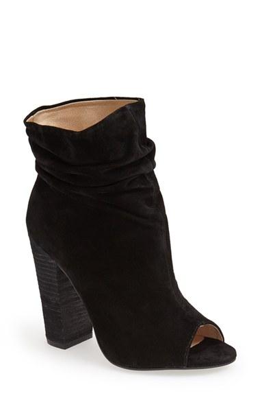 Women's Kristin Cavallari 'laurel' Peep Toe Bootie M - Black