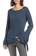 Women's Trouve Tie Sleeve Sweater, Size - Blue