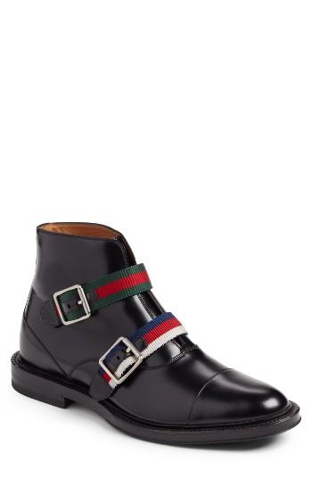 Men's Gucci Beyond Belted Boot Us / 7uk - Black