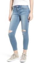 Women's Prosperity Denim Ripped Crop Skinny Jeans - Blue
