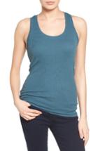 Women's Caslon Ribbed Racerback Tank, Size - Blue/green