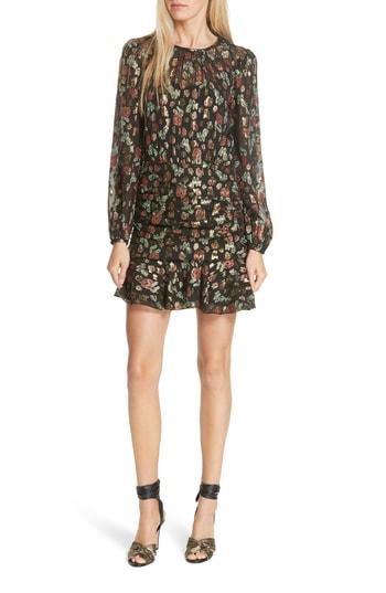 Women's Veronica Beard Robin Silk Blend Jacquard Minidress