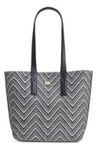 Michael Michael Kors Medium Junie Woven Leather Tote - Blue
