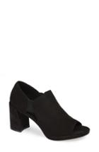 Women's Eileen Fisher Milton Peep Toe Sandal .5 M - Black