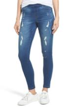 Women's Hue Paint Splatter Denim Leggings - Blue