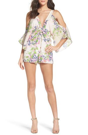 Women's Plum Pretty Sugar Good Fortune Silk Romper - White