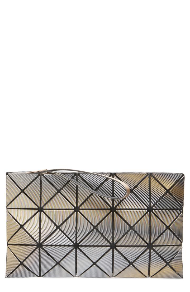 Bao Bao Issey Miyake Phase Faux Leather Wristlet - Metallic