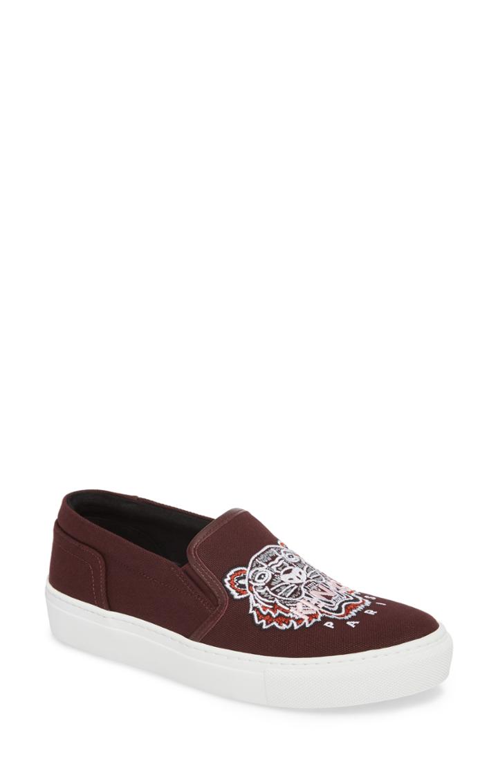 Women's Kenzo K Skate Embroidered Slip-on Sneaker .5us / 38eu - Red