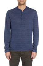 Men's John Varvatos Star Usa Neppy Henley T-shirt, Size - Blue