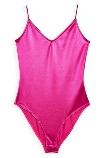 Women's Topshop Disco Bodysuit Us (fits Like 0-2) - Pink