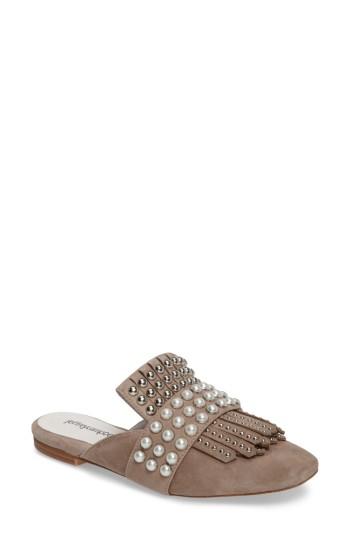 Women's Jeffrey Campbell Ravis Embellished Loafer Mule .5 M - Brown