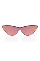 Women's Le Specs X Adam Selman The Fugitive 71mm Sunglasses - Black/ Red