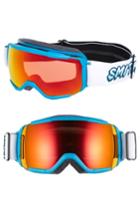 Women's Smith Grom 185mm Snow Goggles - Cyan Yeti