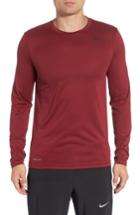 Men's Nike 'legend 2.0' Long Sleeve Dri-fit Training T-shirt - Burgundy