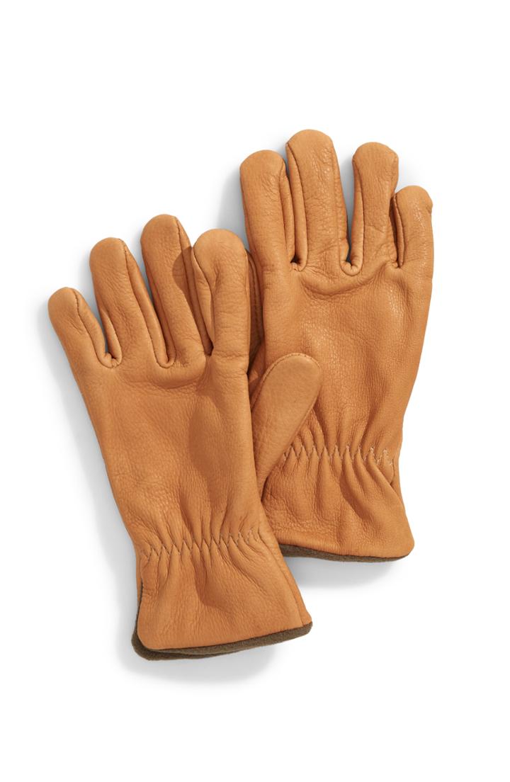 Men's Best Made Co. Roper Lined Deerskin Gloves - Brown