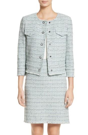 Women's St. John Collection Riana Tweed Jacket - Blue