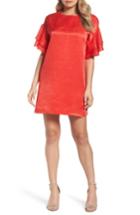 Women's Nsr Ruffle Charmeuse Shift Dress