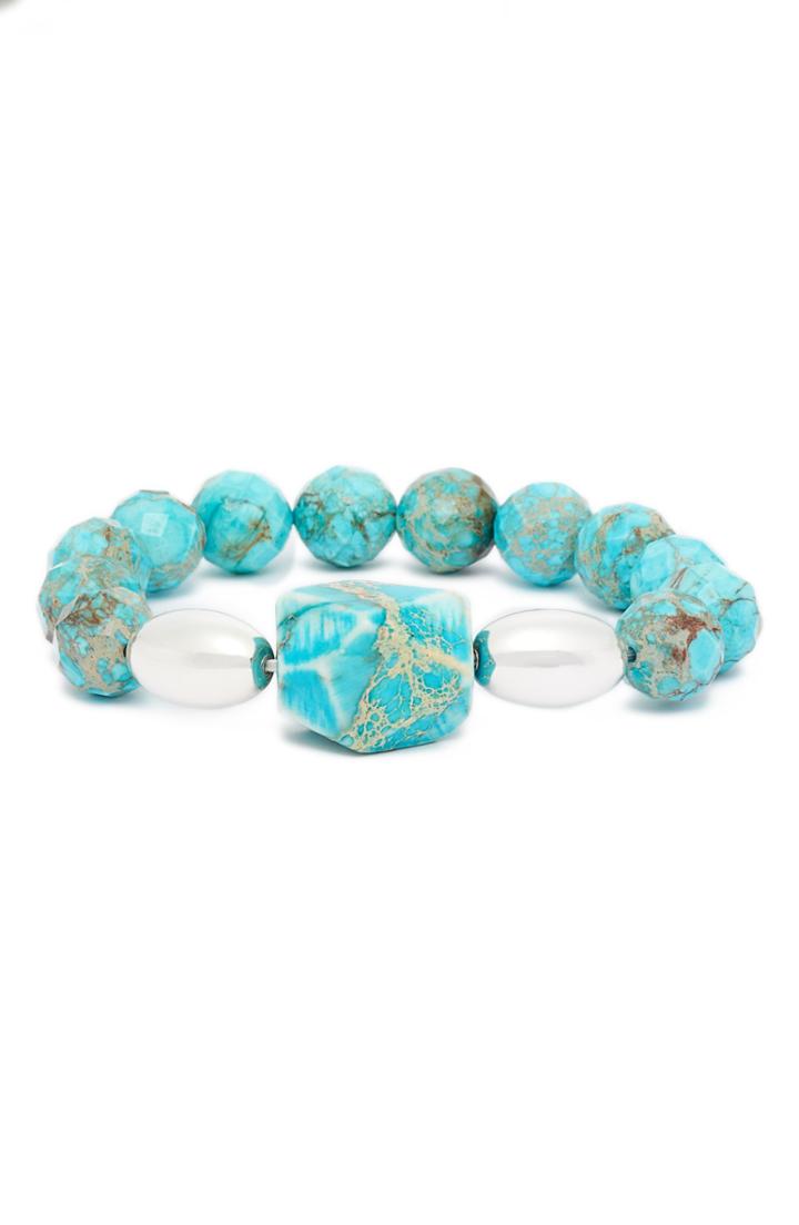 Women's Simon Sebbag Faceted Stone Bead Stretch Bracelet