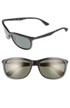 Women's Ray-ban Active Lifestyle 59mm Rectangular Sunglasses - Black/ Green