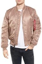 Men's Alpha Industries 'ma-1' Slim Fit Bomber Jacket - Beige