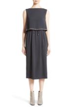 Women's Fabiana Filippi Embellished Silk Drawstring Dress Us / 44 It - Grey