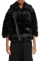 Women's Noir Kei Ninomiya Crop Faux Fur Coat