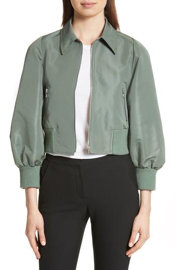 Women's Red Valentino Faille Crop Jacket Us / 40 It - Green