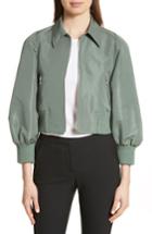 Women's Red Valentino Faille Crop Jacket Us / 40 It - Green