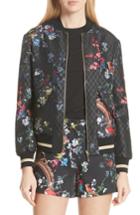 Women's Ted Baker London Opulent Fauna Bomber Jacket - Black