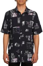 Men's Volcom Speak To You Woven Shirt, Size - Black