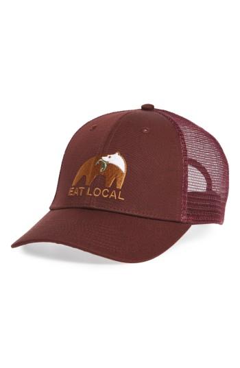 Men's Patagonia Eat Local Upstream Trucker Hat - Red
